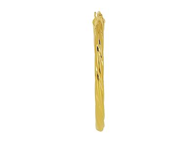 Tubo Torchon Creoles 3 Mm, Diametro Interno 30 Mm, Oro Giallo 18 Ct. - Immagine Standard - 3