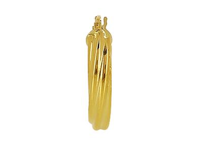 Tubo Torchon Creoles 4 Mm, Diametro Interno 10 Mm, Oro Giallo 18 Ct. - Immagine Standard - 3