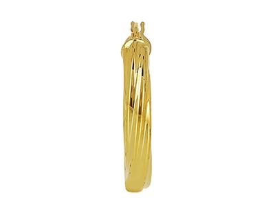 Tubo Torchon Creoles 4 Mm, Diametro Interno 15 Mm, Oro Giallo 18 Ct. - Immagine Standard - 3