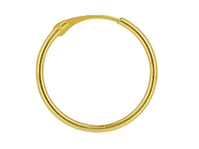 Tubo Cavo Creoles 2 Mm, Diametro Interno 14 Mm, Oro Giallo 18 Ct. - Immagine Standard - 2