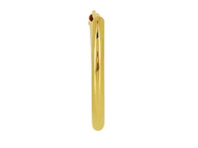 Tubo Cavo Creoles 2 Mm, Diametro Interno 18 Mm, Oro Giallo 18 Ct. - Immagine Standard - 3