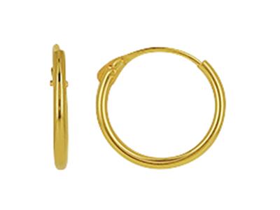 Creoli, Tubo Cavo 1 Mm, Diametro Interno 8 Mm, Oro Giallo 18 Ct. - Immagine Standard - 1