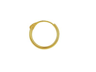 Creoli, Tubo Cavo 1 Mm, Diametro Interno 8 Mm, Oro Giallo 18 Ct. - Immagine Standard - 2