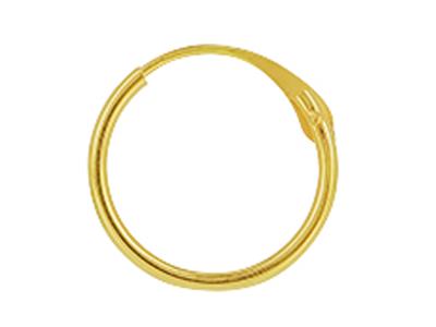 Creoli, Tubo Cavo 1 Mm, Diametro Interno 10 Mm, Oro Giallo 18 Ct. - Immagine Standard - 2