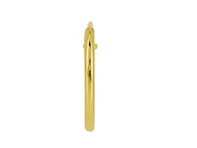 Creoli, Tubo Cavo 1 Mm, Diametro Interno 10 Mm, Oro Giallo 18 Ct. - Immagine Standard - 3