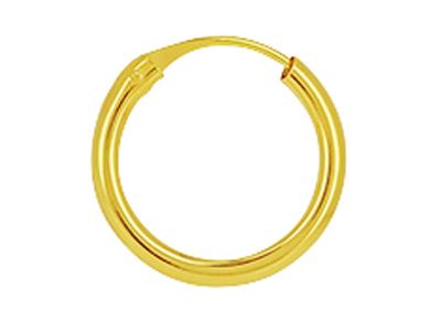 Tubo Cavo Creoles 1,50 Mm, Diametro Interno 9 Mm, Oro Giallo 18 Ct. - Immagine Standard - 2