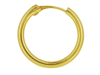 Tubo Cavo Creoles 1,50 Mm, Diametro Interno 12 Mm, Oro Giallo 18 Ct. - Immagine Standard - 2