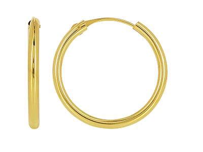 Tubo Cavo Creoles 1,50 Mm, Diametro Interno 17 Mm, Oro Giallo 18 Ct.