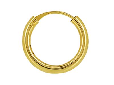 Tubo Cavo Creoles 2 Mm, Diametro Interno 10 Mm, Oro Giallo 18 Ct. - Immagine Standard - 2