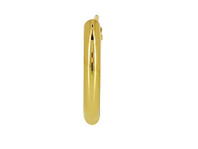 Tubo Cavo Creoles 2 Mm, Diametro Interno 10 Mm, Oro Giallo 18 Ct. - Immagine Standard - 3