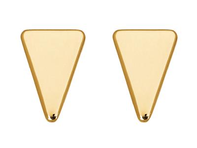 Orecchini Triangoli 12 Mm, Oro Giallo 18 Carati - Immagine Standard - 1