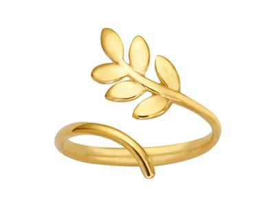 Anello Regolabile Leaf, Oro Giallo 18 Carati - Immagine Standard - 1