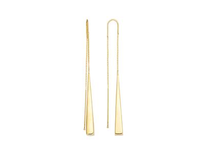 Orecchini, Triangolo Su Catena 80 Mm, Oro Giallo 18 Ct. - Immagine Standard - 1