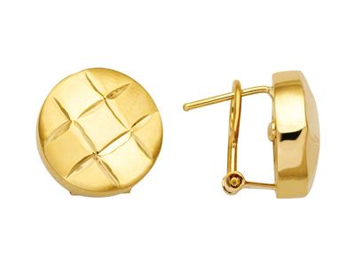 Orecchini, Pastilles Quadrille 14 Mm, Oro Giallo 18 Carati - Immagine Standard - 1