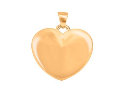 Pend Gros Coeur Creux Or Jaune 18k - Immagine Standard - 1