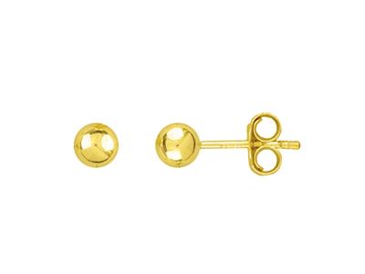 Orecchini Sfera 5 Mm, Oro Giallo 18k