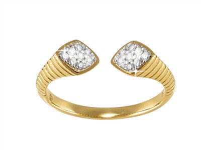 Anello Cobra 6 Mm, Diamanti 0,11 Ct, Oro Giallo 18 Kt, Misura 54 - Immagine Standard - 1