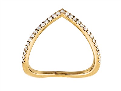 Anello Victoire 1,60 Mm, Diamanti 0,20 Ct, Oro Giallo 18 Kt, Misura 54 - Immagine Standard - 1