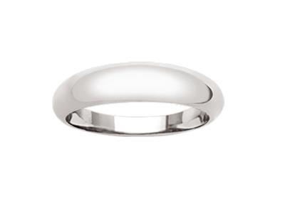 Anello Rigido Da 5 Mm, Oro Bianco 18 Carati Rodiato, Dito 52 - Immagine Standard - 1