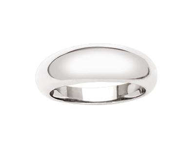 Anello Rigido Da 6 Mm, Oro Bianco 18 Carati Rodiato, Dito 56 - Immagine Standard - 1