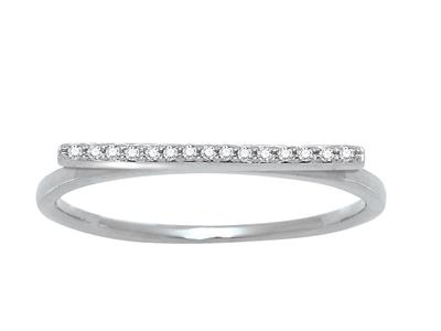 Anello Online, Diamanti 0,05 Ct, Oro Bianco 18 Kt, Dito 54 - Immagine Standard - 2