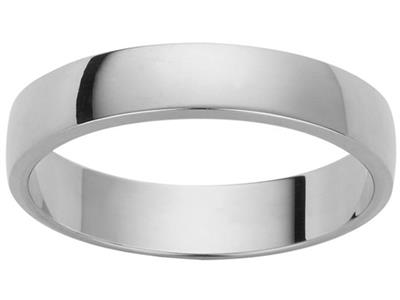 Nastro Per Fede Nuziale, 4,50 X 1,50 Mm, Oro Grigio 18k, Dito 62 - Immagine Standard - 1