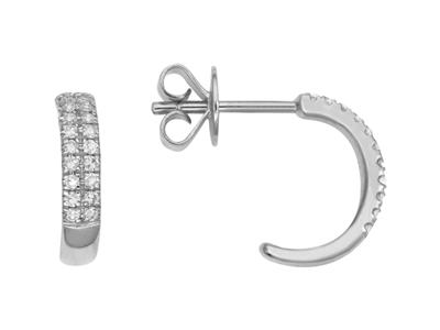 Mezze Creole, Diamanti 0,15 Ct, Orobianco 18k