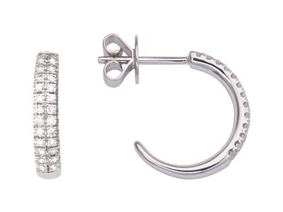 Semi Creole, Diamanti 0,19 Ct, Oro Bianco 18 Kt - Immagine Standard - 1