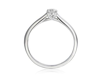 Anello Solitario, Diamante 0,10 Ct,orgris 18k, Dito 50 - Immagine Standard - 2