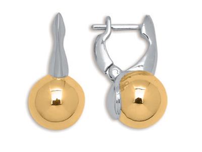 Orecchini, Sfera 9 Mm, Oro 18 Carati - Immagine Standard - 1