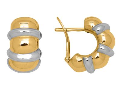 Mezze Creole, Altezza 14 Mm, Oro Bicolore 18k - Immagine Standard - 1