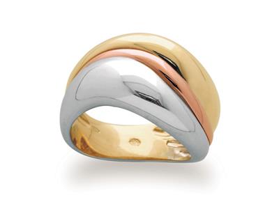 Anello 13 Mm, Oro Bicolore 18 Carati, Dito 52 - Immagine Standard - 1