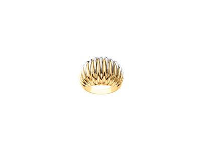 Anello Bracciale Solido, Oro Bicolore 18k, Dito 54