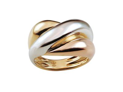 Anello A Onde 12 Mm, 3 Ors 18k, Dito 56