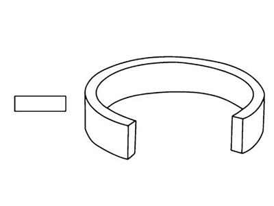 Fede Nuziale A Nastro, 4,00 X 1,50 Mm, Oro Rosa 18k, Dito 58 - Immagine Standard - 2