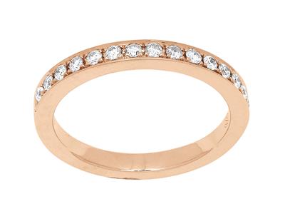 Anello Alliance Con Diamante Da 0,26 Ct, Oro Rosa 18k, Dito 56 - Immagine Standard - 1