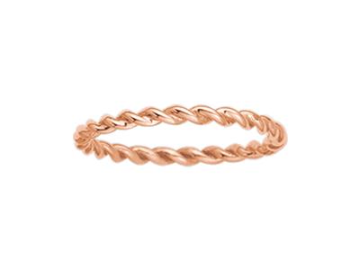 Anello Twist, 1,90 Mm, Oro Rosso 18 Carati, Dito 58