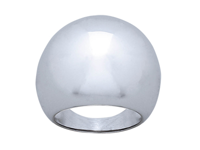 Anello Collana Smooth, Argento 925, Rodiato, Dito 56 - Immagine Standard - 1