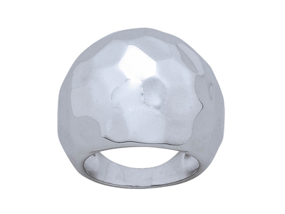 Anello Anello Martellato, Argento 925, Rodiato, Dito 52 - Immagine Standard - 1