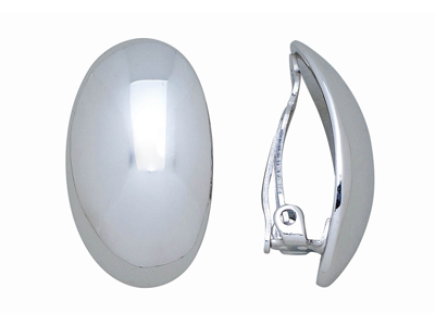 Mezze Creole Lisce, Argento 925 Rodiato - Immagine Standard - 1