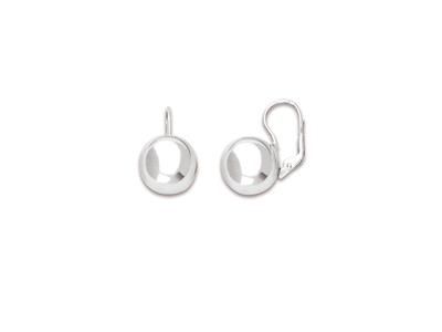 Orecchini, Pallina 14 Mm, Argento 925 Rodiato - Immagine Standard - 1