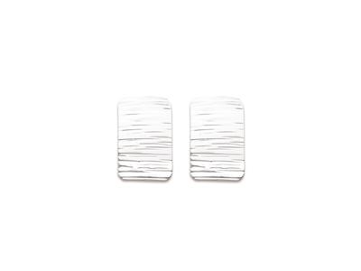 Orecchini, Rettangoli 16 X 25 Mm, Argento 925 Rodiato - Immagine Standard - 1