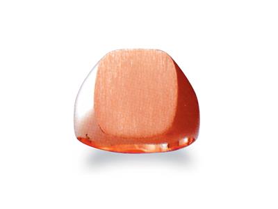 Anello Con Sigillo Massiccio, Taglia 70, Superficie 16,5 X 13,5 Mm, Oro Rosso 18k. Rif. 4063