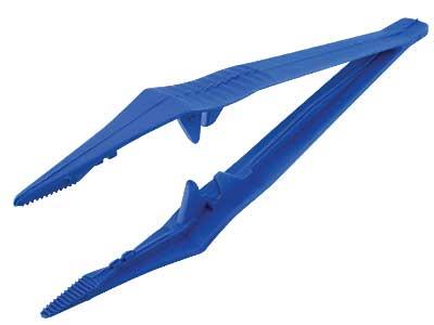 Pinzette-In-Plastica-Blu,-130-MM