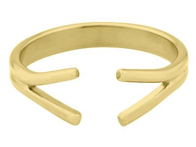 Corpo Dell'anello A Forchetta, Oro Giallo 18 Carati. Rif. 01818 - Immagine Standard - 2