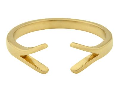 Corpo Dell'anello A Forcella, Oro Giallo 18 Carati. Rif. 01819 - Immagine Standard - 2