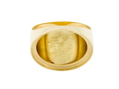 Anello Sigillo Portamoneta 20 Franchi, Oro Giallo 18k. Rif. 08006 - Immagine Standard - 3