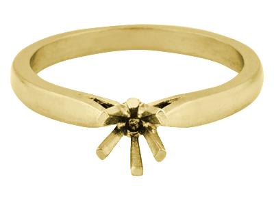 Solitario 6 Griffe Per Pietra 3/3,5mm, Oro Giallo 18 Carati. Rif. 260 01 - Immagine Standard - 2