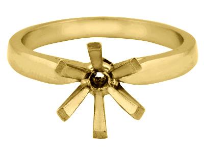 Solitario 6 Griffe Per Pietra Da 5,5 Mm, Oro Giallo 18 Carati. Rif. 26004 - Immagine Standard - 2
