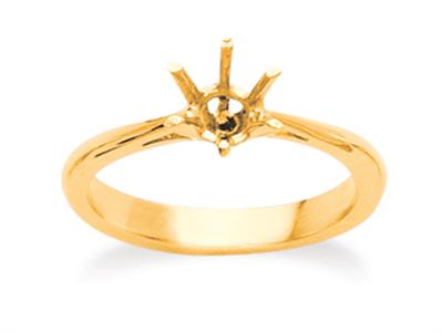 Solitario 6 Grappoli Per Pietra 4 Mm, Oro Giallo 18k Ref. Solitario 6